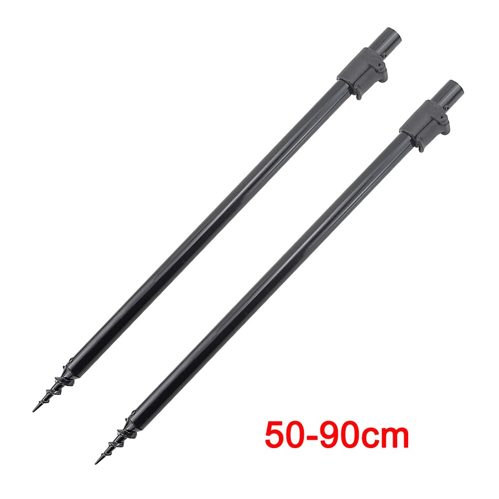 2 stk karpe fiskebank pinde bankstick aluminium stang pod støtte fiske tilbehør: 50-90cm