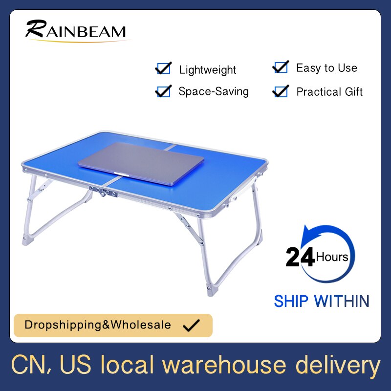 Ordinateur Portable pliable Table tour bureau petit déjeuner dans le plateau de lit Portable Mini Table de pique-nique support pour ordinateur Portable lire support de livre pour plancher de canapé: blue