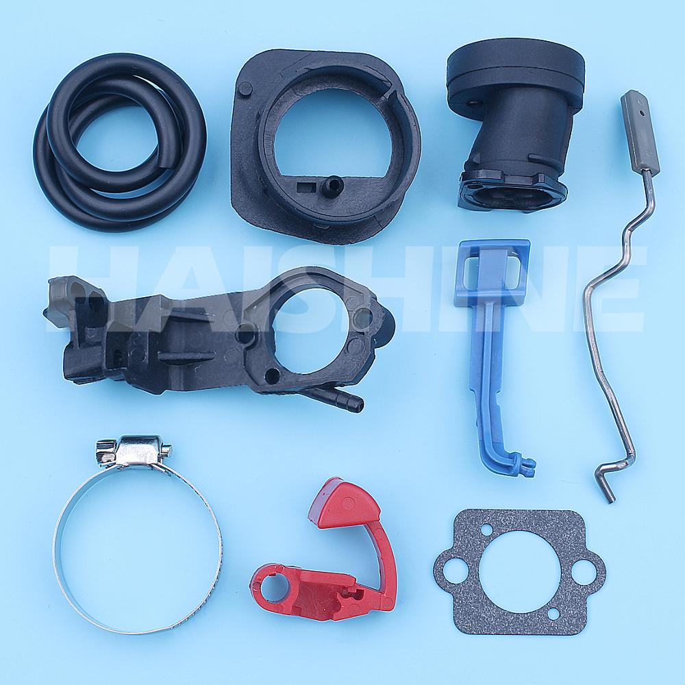 Intake Manifold Adaptor Clamp Repir Kit For Husqvarna 340 345 350 346XP 351 353 Chainsaw Throttle Rod Lever Control Carb Gasket