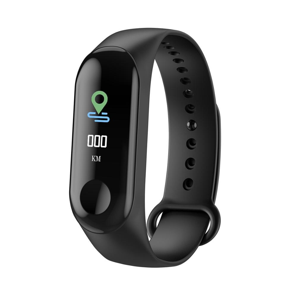Smart Sports Men Women Bracelet Heart Rate Sleep Monitoring Pedometer Waterproof Watch Men And Women Bluetooth bracelet: M3 Plus Black