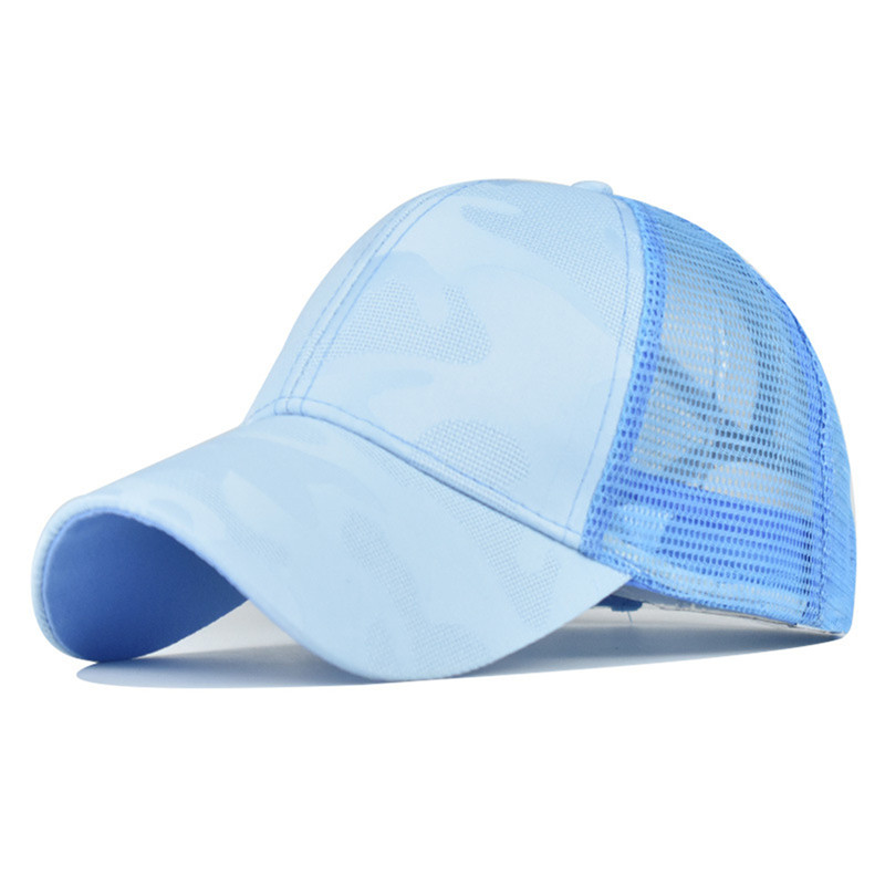 Baseball Caps Men Women Snapback Hip Hop Hat Summer Breathable Mesh Sun Gorras Unisex Streetwear Bone Leisure Simple: Blue