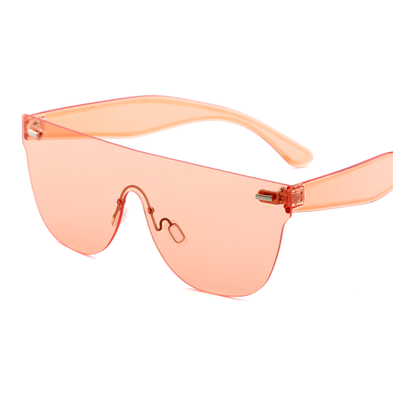 Naisten aurinkolasit trendituotteet oranssi sininen pinkki iso kehyksetön aurinkolasit naisten retro festivaali oculos de sol feminino