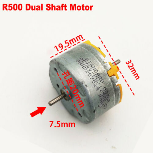 Standard Motor RC500-12560 3V-12V Dual Shaft Engine Mini RF-500 Micro 32mm Round Motor for Sweeping robot