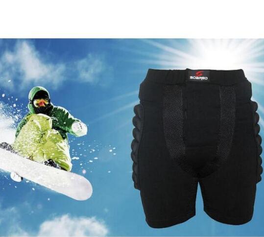 Musta suojaava lonkkapohja pehmuste suksi luistin rulla lumilauta luistelu hiihto suojavastus pehmustetut shortsit xxs-xxxl