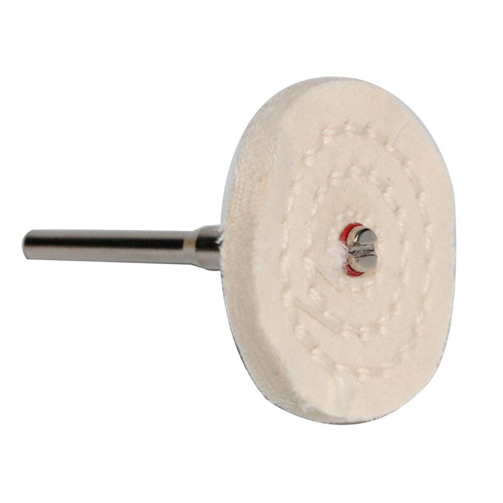 Tête de ponçage en coton, tige de 3mm, mini brosse pour perceuse Dremel
