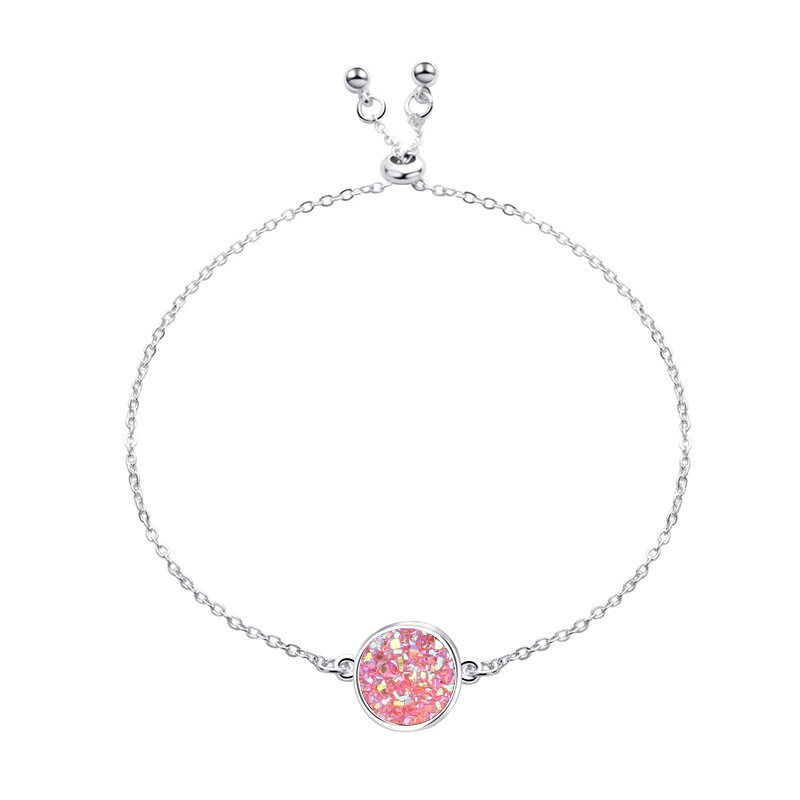 Ronde Druzy Drusy Armband Faux Hars Druse Stone Verstelbare Touw Koord Armband Sieraden voor Vrouwen/Vriendin
