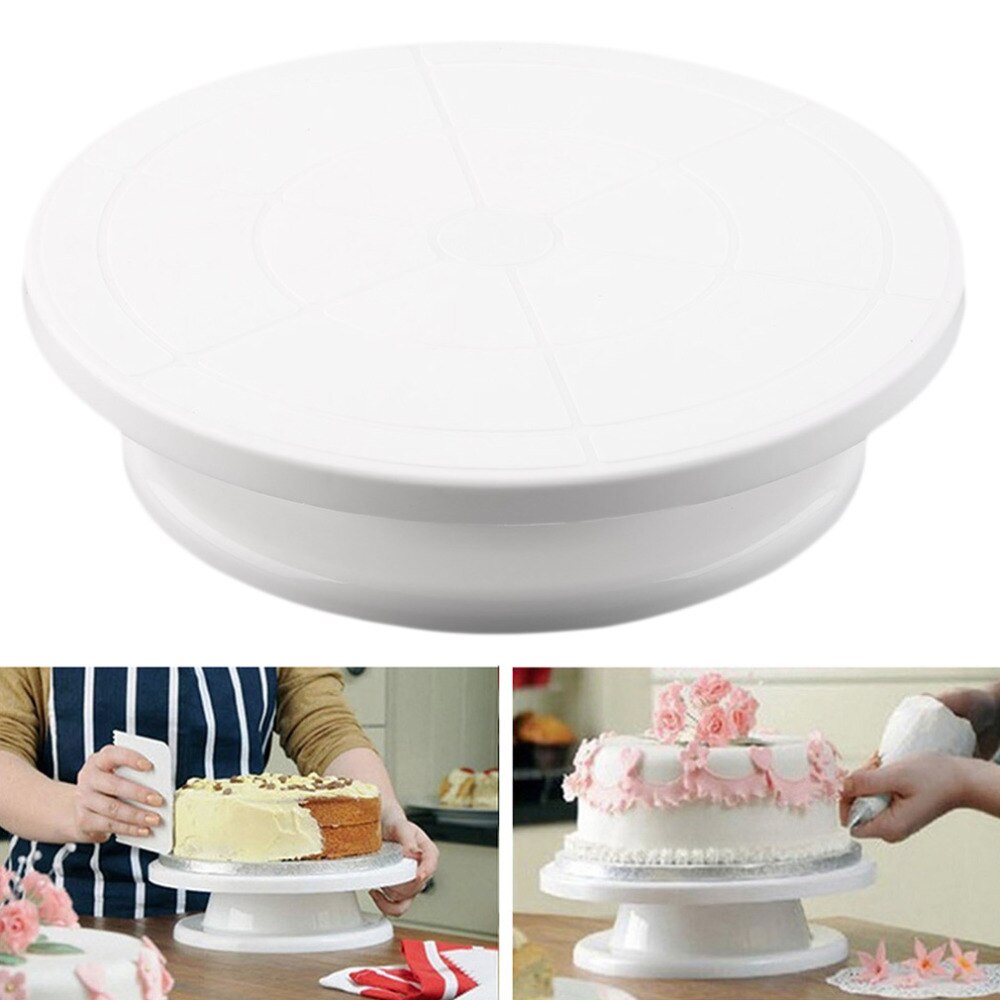11'' 28cm Cake Making Turntable Rotating Decorating Round Platform Stand Display Revolving Baking Tool Worldwide Store