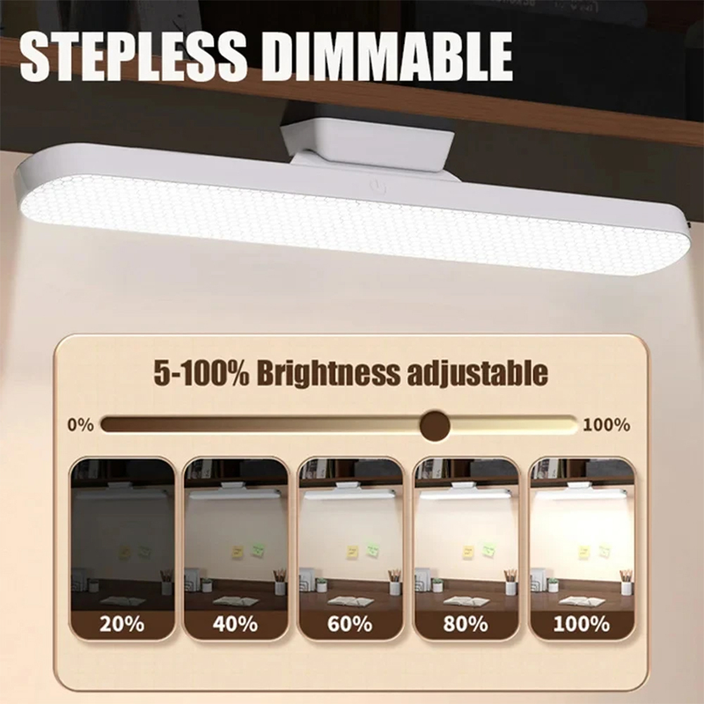 Lampada da tavolo a LED touch Lampada da scrivania magnetica Protezione per gli occhi Dimmerabile continuo per armadietto Appeso Comodino ricaricabile USB magnetico