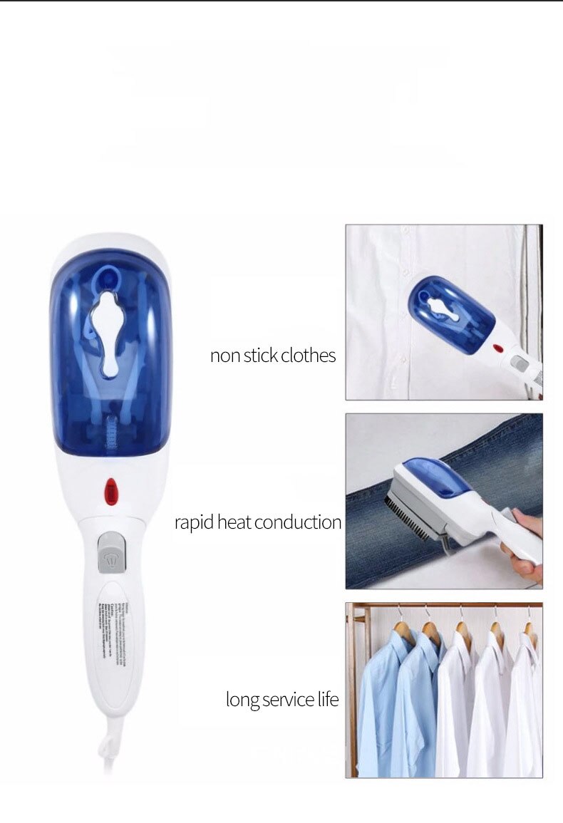 Electrical Ironing Machine Mini Clothes Steamer Steam Brusher Handheld Travel Carry-On Easy Pack