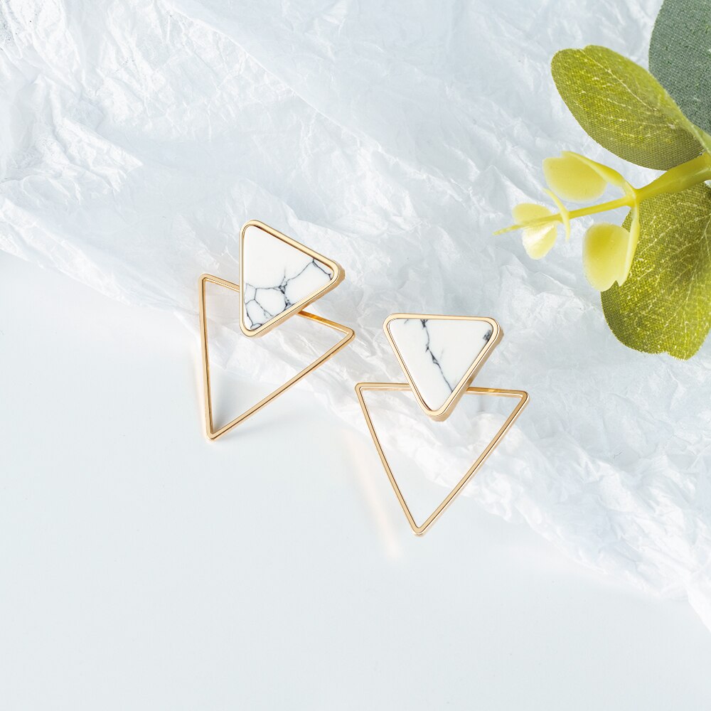 X & P Ronde Dangle Koreaanse Oorbellen Voor Vrouwen Geometrische Ronde Hart Gouden Oorbel Bruiloft Oorbellen sieraden: Gold 4