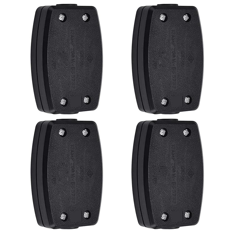 3 Terminal Electrical Junction Box 4 Pack Electrical Junction Box For Outdoor Lighting, Power And Automotive Wiring: Default Title