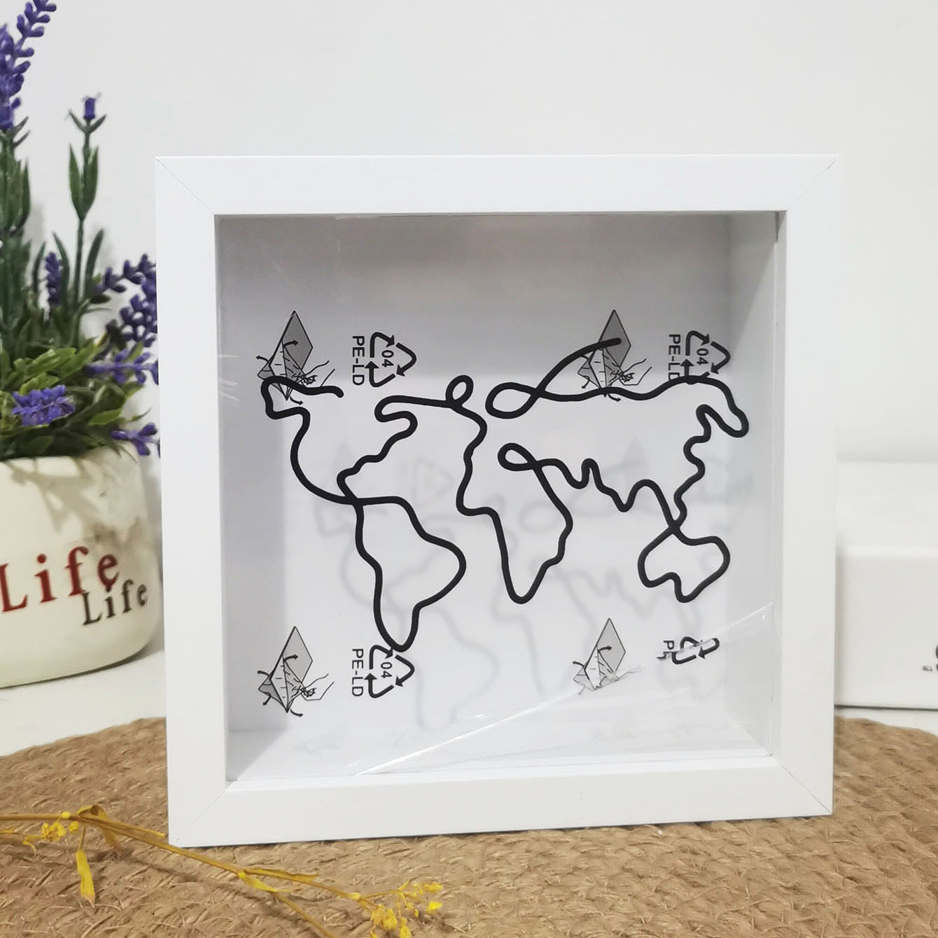 Cadre photo Shadow Box avec fente supérieure – Affichage de billets/mémories, cadre photo pour souvenirs de voyage et collection de souvenirs