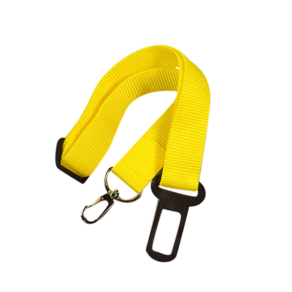 Adjustable Dog Pet Car Safety Seat Belt Restraint Lead Travel Leash Pet car seat belt Pet accessories: yellow 