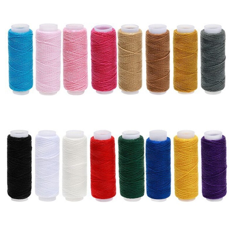 10/16/24 Colors 100% Polyester Yarn Sewing Thread Roll Machine Hand Embroidery 55 Yard Each Spool Durable For Home Sewing Kit: 216