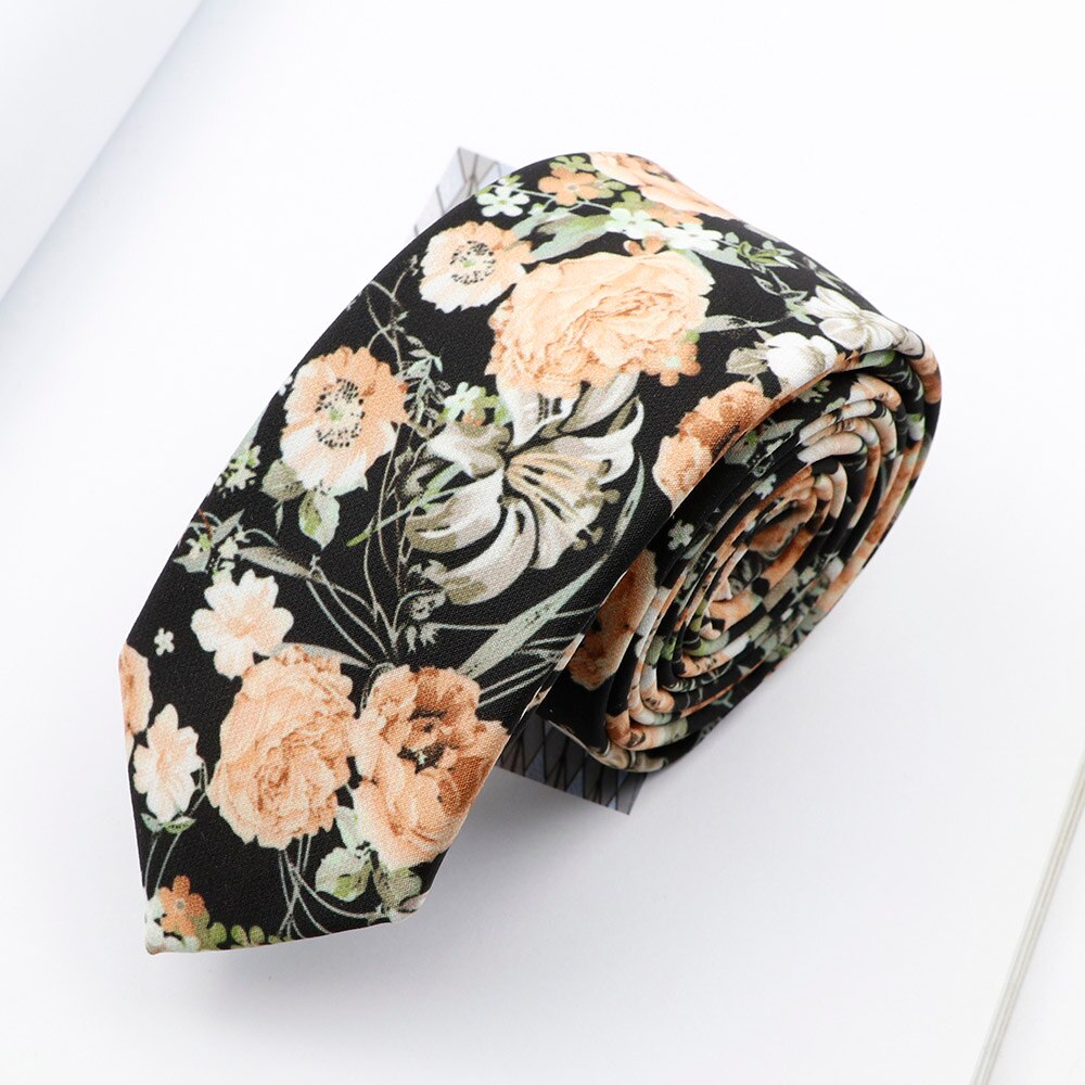 Floral NeckTies For Men Women 6.5CM Casual Cotton Slim Tie Handmade Colourful Flower Wedding Party Gravata Suit Collar