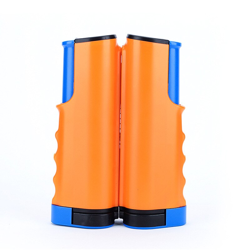 Bærbare bordtennis nett racketer uttrekkbar sterk mesh ping pong post stativ ethvert bord familie innendørs aktiviteter underholdning: Oransje