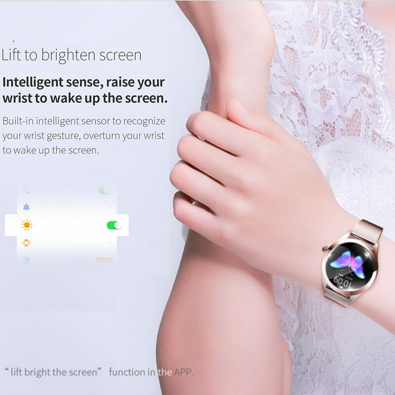 KW10 montre intelligente femmes IP68 étanche surveillance de la fréquence cardiaque Bluetooth pour Android IOS Fitness Bracelet Smartwatch