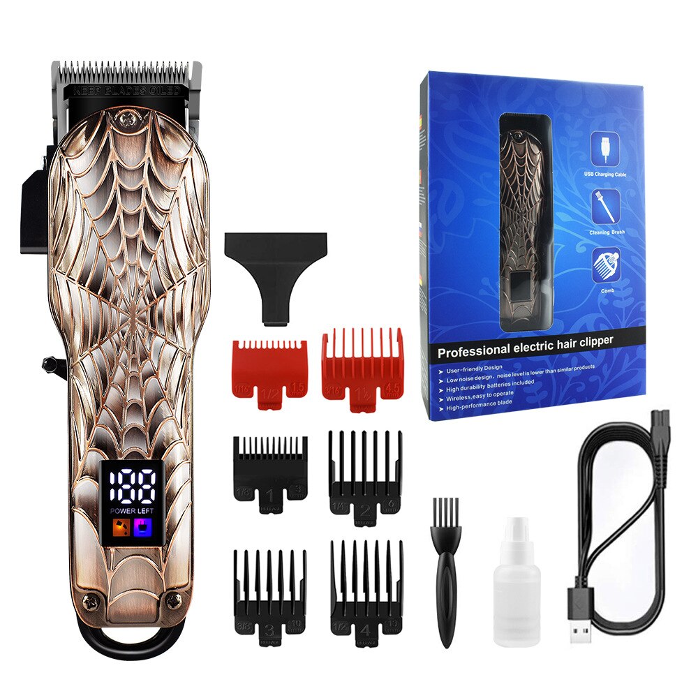 Baby Haar Apparaat Usb Oplaadbare Elektrische Tondeuse Lcd-scherm Professionele Elektrische Kapsel Machine Kapper Winkel: G8-big color box