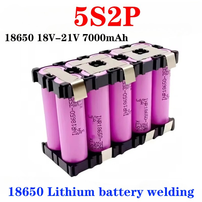 Paquete de batería de litio 18650 18650-35e personalizado 7,4 V ~ 25,2 V 3500MAH/7000MAH 2S1P 2S2P 3S1P 3S2P-6S1P 6S2P soldadura de batería 6S2P: Plata
