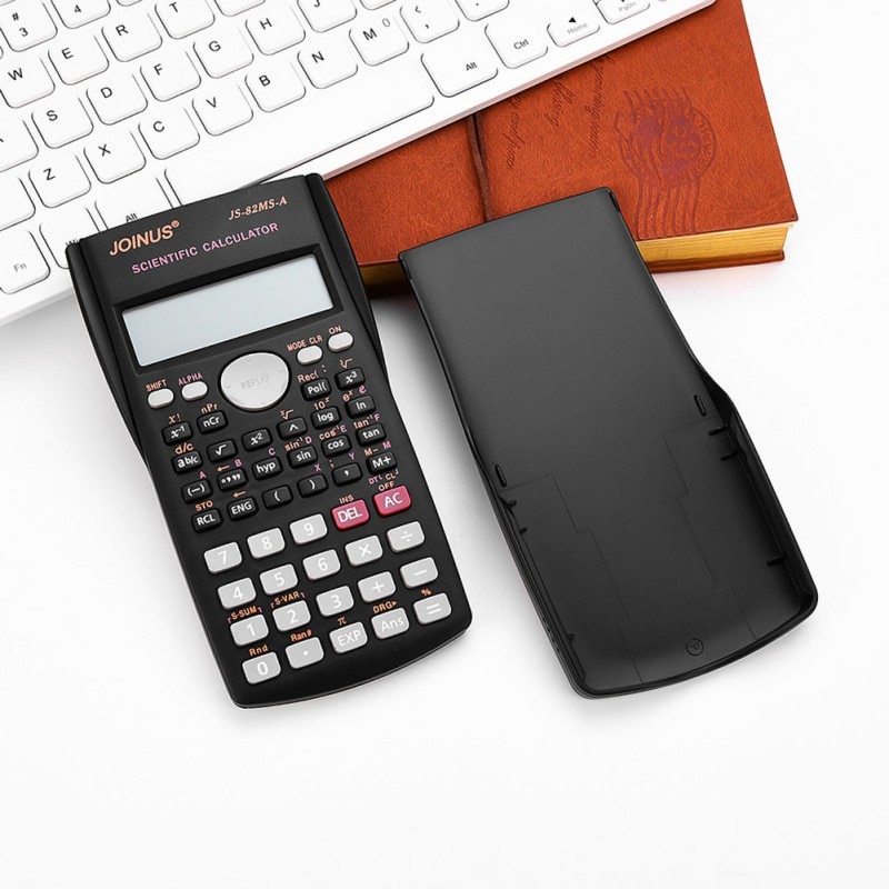 Mini Handheld Calculator Multifunctionele Wetenschappelijke 12-Bit Calculator met Cover JS-82MS-5 Wetenschappelijke Rekenmachine