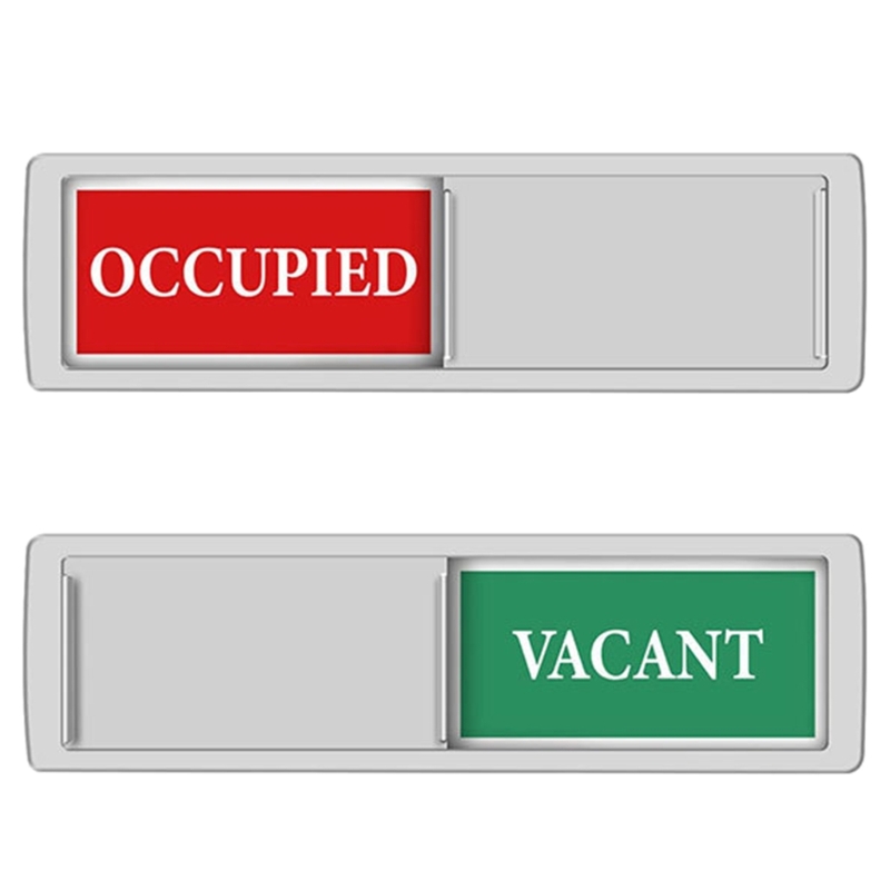 Bathroom Toilet Signs Occupied/Vacant Door Signs Vacant or In Use Slider