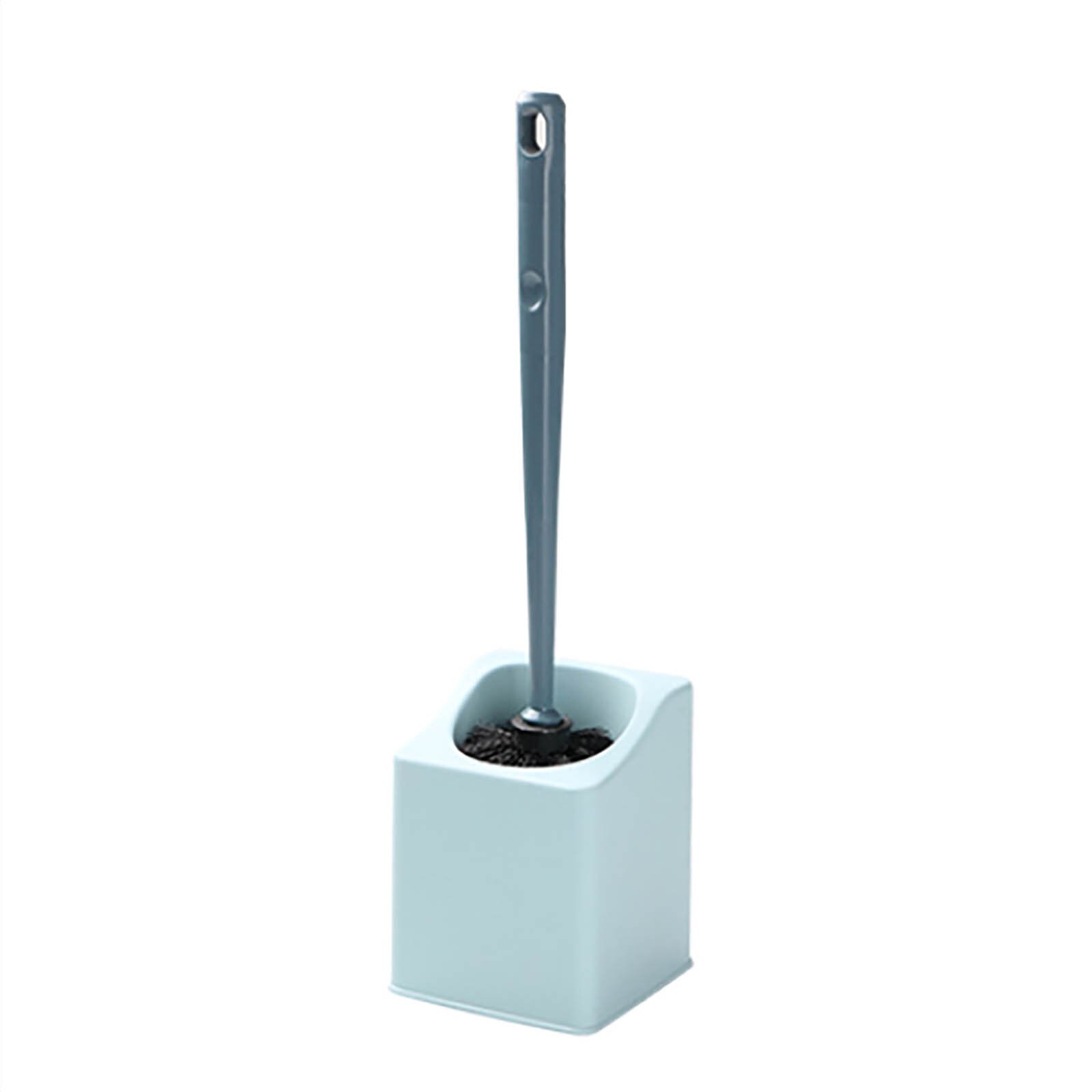 Wall Mount Toilet Brush Set Long Handle Bathroom Soft Brush Holder With Lid Thoroughly Clean Any Corner Lightweight Durable #38: D