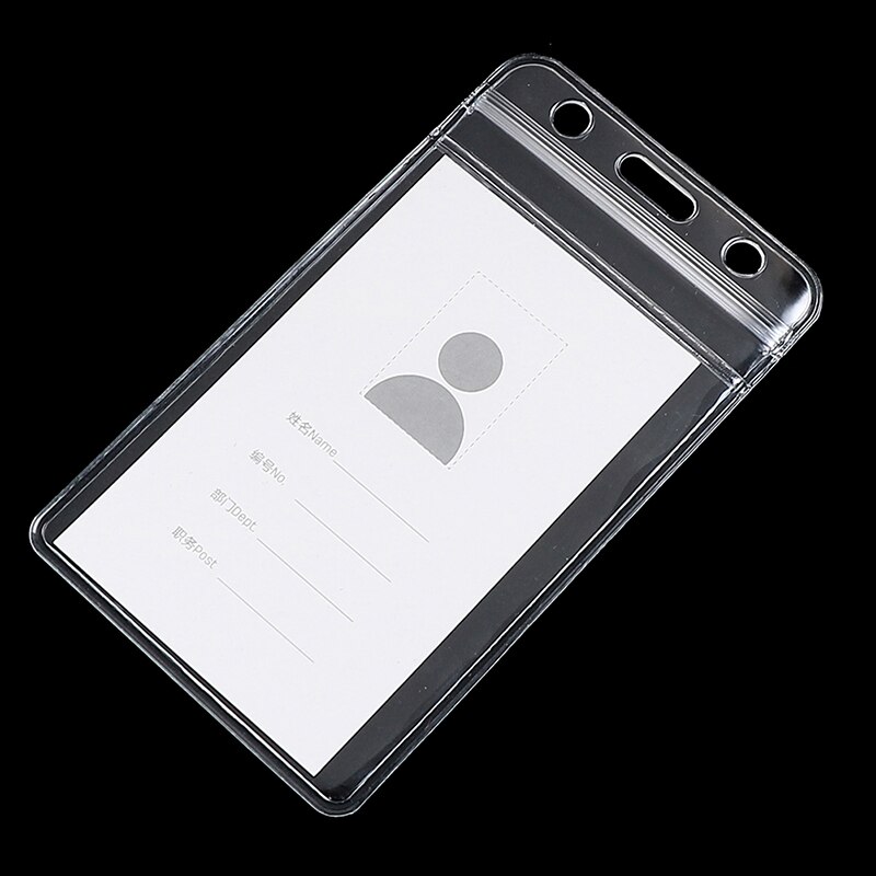 10Pcs/lot Vertical Transparent Vinyl Plastic Clears ID Card Bag Case Badge Holder Accessories