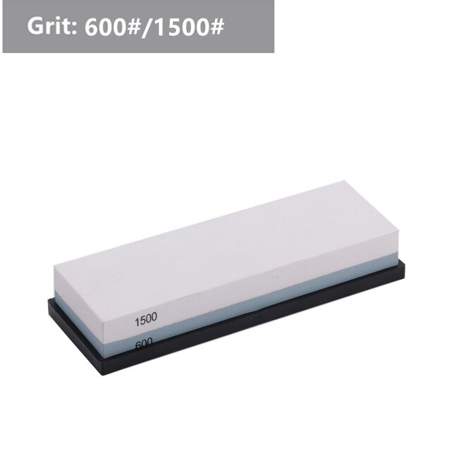 2-IN-1 Knife Sharpener Sharpening Stone Whetstone Scissors Sharpener System Grinding Wet Stone Honing Kitchen Tool: 600 1500 grit