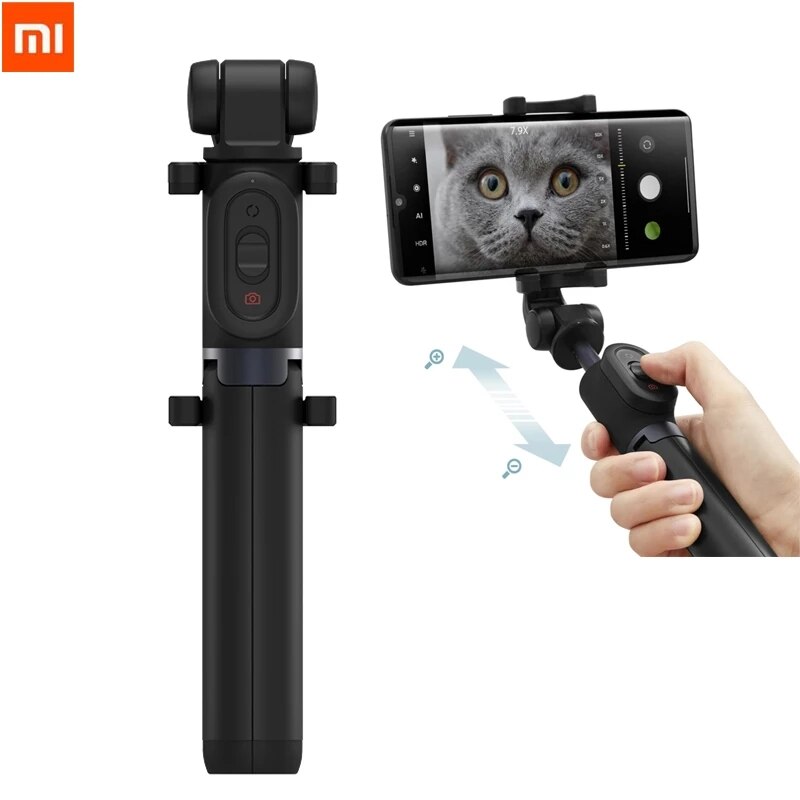 Xiaomi Mijia – trépied et perche à Selfie Mi Zoom, 2022 Original, pliable et extensible, avec télécommande bluetooth, monopode pour iOS et Android, voyage