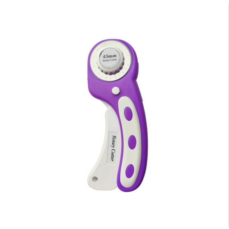 1 Pc DIY 45mm Rotary Cutter With Blade For Fabric, Leather, Paper, Felt Circular Cutting Patchwork Cutting Tools: purple