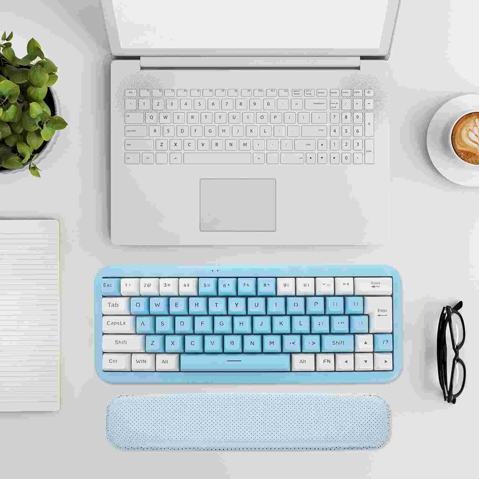 Wireless Keyboard 63-key Membrane Computer Keyboard RGB Lighting Office Keyboard