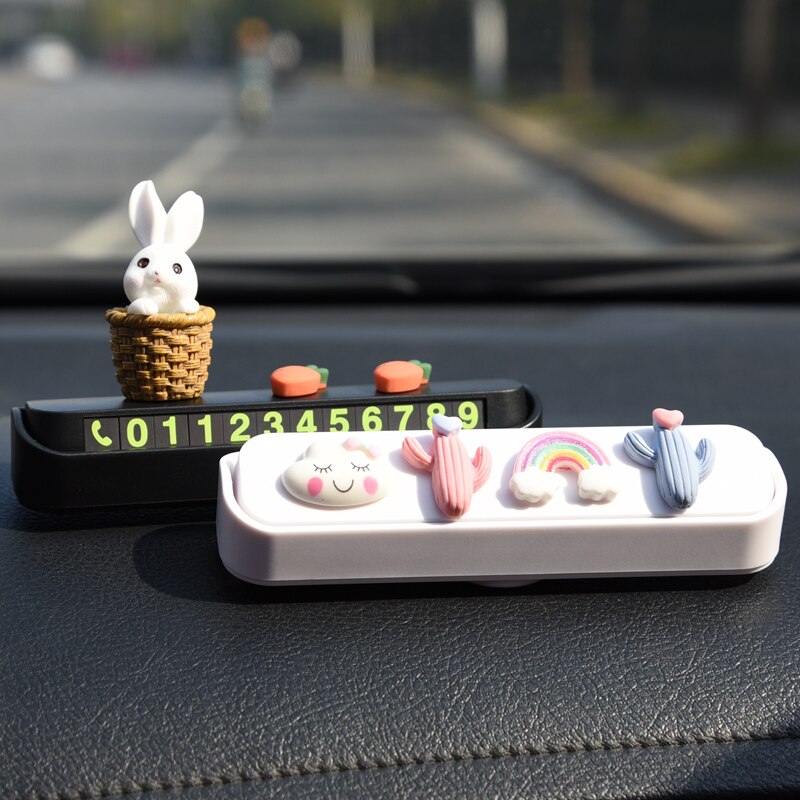 Cute and ornaments, temporary parking cards, parking signs, phone numbers, car decorations birthday for girls