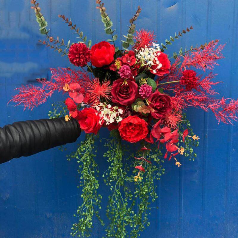 50/100cm DIY Romantic Wedding Silk Peonies Rose Flower Wall Arrangement Supplies Artificial Row Decor Iron Arch Backdrop: PI