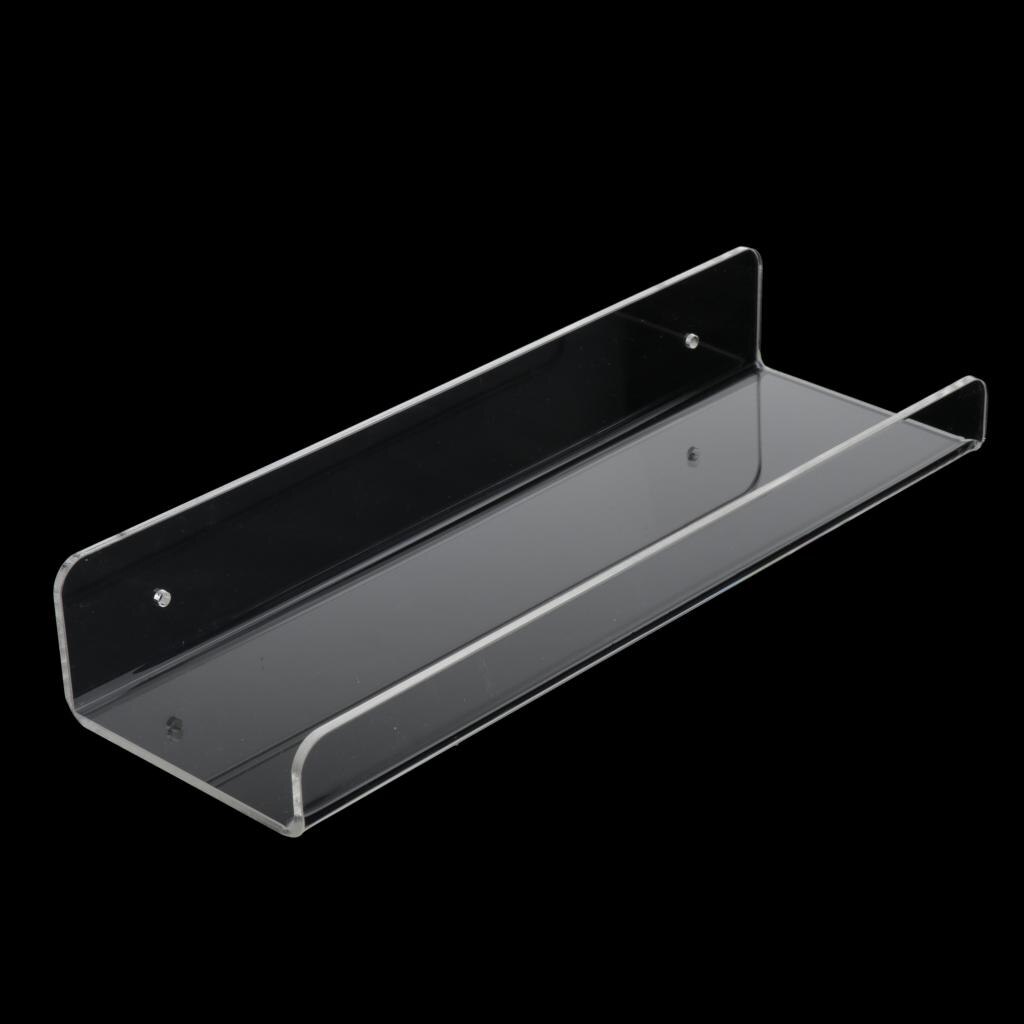 Transparent Acrylic Wall Shelf transparent wall-mounted shelf for bathroom, kitchen, living room or office storage and display