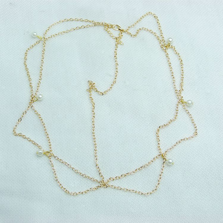 mariée mariage cheveux Bijoux accessoires pour femmes indien Boho Imitation perles tête chaîne casque Bijoux Femme