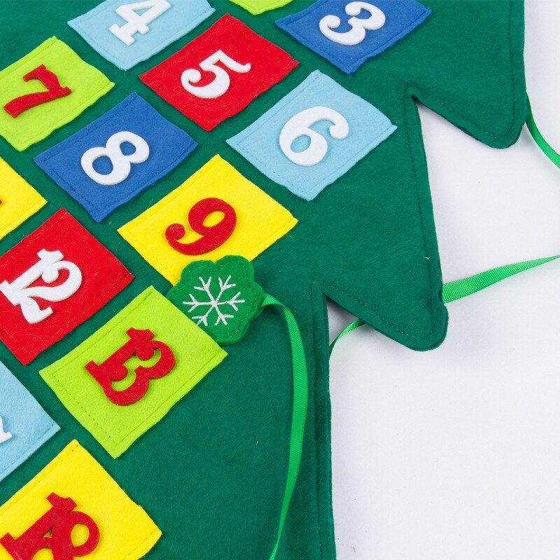 Non-woven Christmas Tree Hanging Advent Calendars 24 Days Countdown To Christmas For Home Office Party Decoration Kerst Kalender