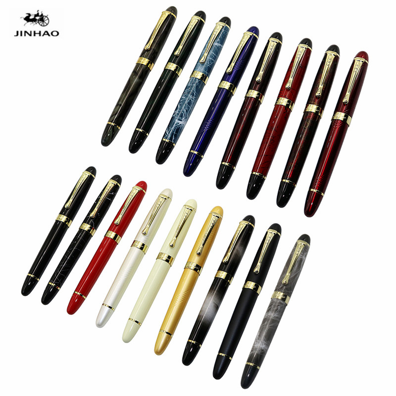 Jinhao X450 Iraurita Brunnen stift Voll metall Goldene Clip luxus stifte Schüler Schreibwaren Büro schule liefert