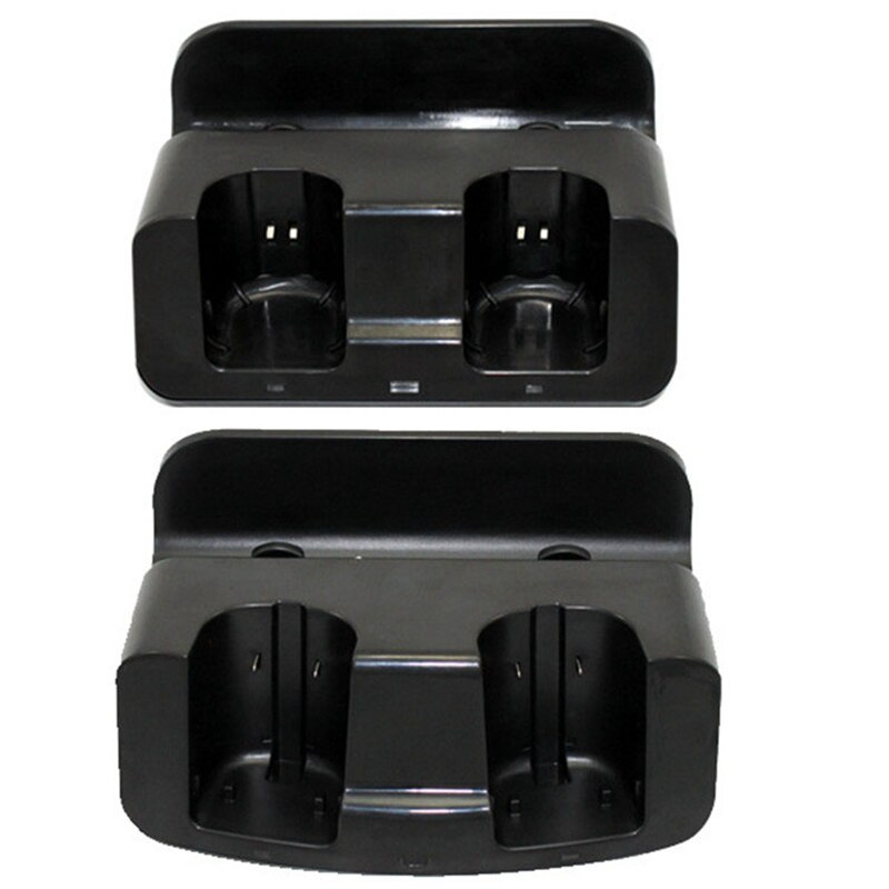 Chargeur Wii U, Station de recharge Wii support de quai Wii pour télécommande Wii et manette Wii U, 2 pièces Batteries 2800MAh et cordon de charge-B