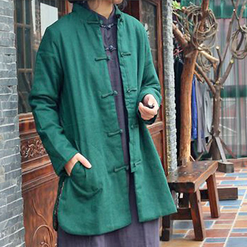 Traditional Chinese Winter Jacket Original Spring Autumn Coat Women Thin Quilted Coat Jaqueta Feminina Abrigos Mujer 4Colors