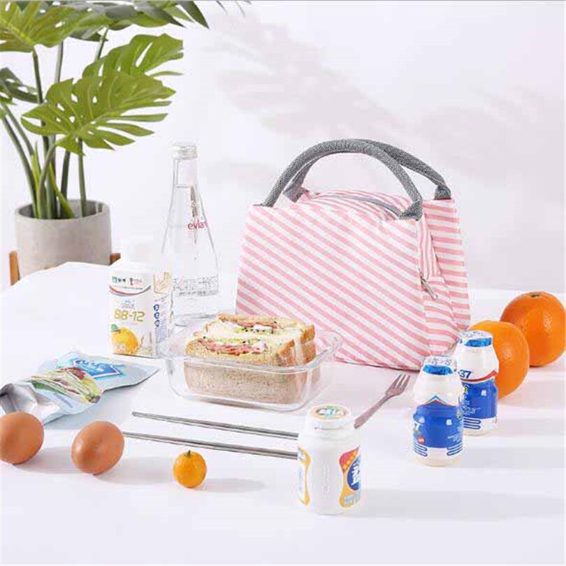 Portable Insulated Thermal Cooler Bento Lunch Box Tote Picnic Storage Bag Pouch Lunch Bags Icepack Container School Food Bags