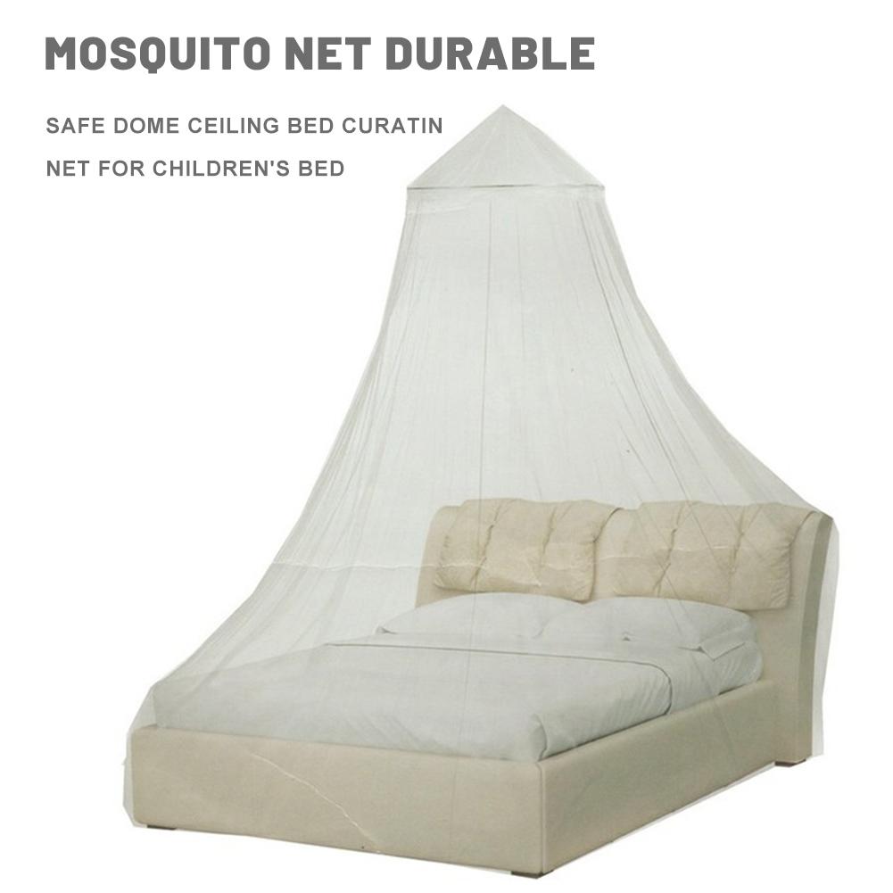 Witte huis bed kant net luifel cirkelvormig klamboe mosquitera malla de mosquitera: Default Title