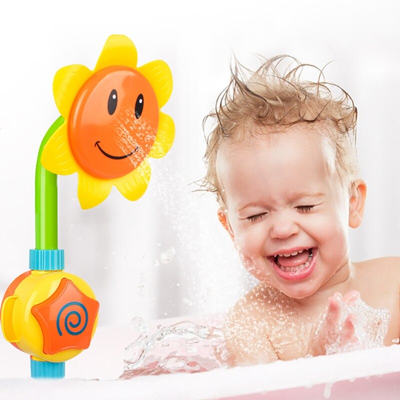 Giocattolo da bagno per bambini girasole doccia spruzzatore giocattoli da bagno Baby Shower Sprinkler regali per età 3 4 5 anni