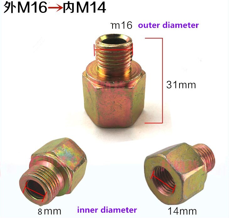 ! Tubing conversion joints, high-pressure tubing conversion interface, test-tubing adapter