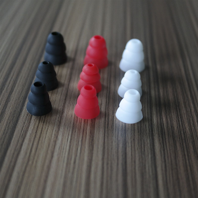3 Pairs/6 Pairs Zachte Siliconen Oordopjes Buds In Ear Oortelefoon Pad Covers Vervanging Drie Layer Oordopjes Oordopjes oortelefoon Cap
