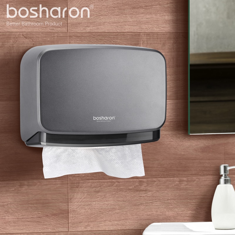 Håndpapir håndklæde dispenser vægmonteret multifold papirhåndklæder papirservietter boks til køkken badeværelse toilet aflåselig