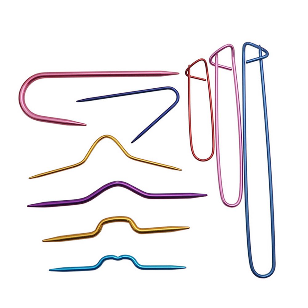 9Pcs Aluminum Cable Stitch Knitting Holder Needles Pin For DIY Sewing Knit Cables Needles Stitch Smooth Crochet Hook Clip: Default Title