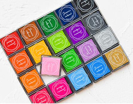 Set de 20 unidades de sellos de tinta multicolor, juguetes de sellos para niños para manualidades DIY, álbum de recortes, pintura para dedos, dibujo, juguete educativo para bebés: Default Title