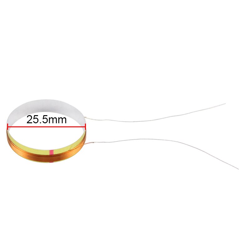 SHEVCHENKO 25.5mm Tweeter Voice Coil 8OHM White Aluminum Co-directional Silver Wire Treble Coil Speaker Accessories 2PCS