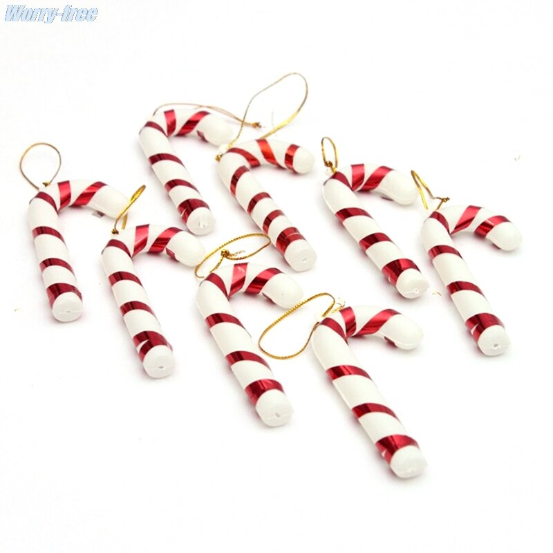 6 Stks/set Opknoping Candy Cane Kerstboom Ornamenten Party Tree Hanger Decor Kerstboom Kerstballen Home Decorations