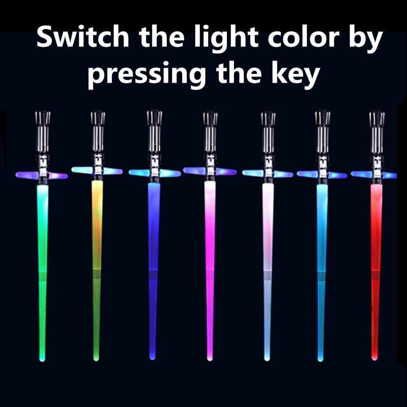 Versenkbare Licht Klang Kreuz Lichtschwert Spielzeug Leucht LaserSword Licht hoch LED 97BD